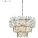 Icy Reception 9 Light 27 inch Chrome with Clear Chandelier Ceiling Light