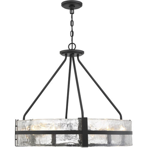 Hudson 8 Light 28 inch Matte Black Pendant Ceiling Light