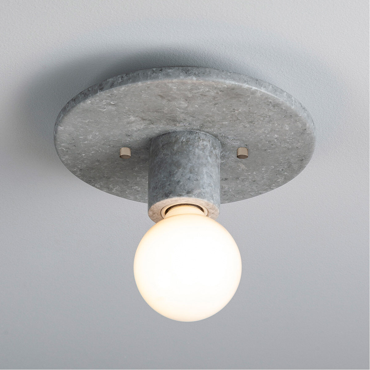 Justice Design CER 6285 CONC Radiance Collection 1 Light 8 inch Concrete Flush Mount Ceiling Light