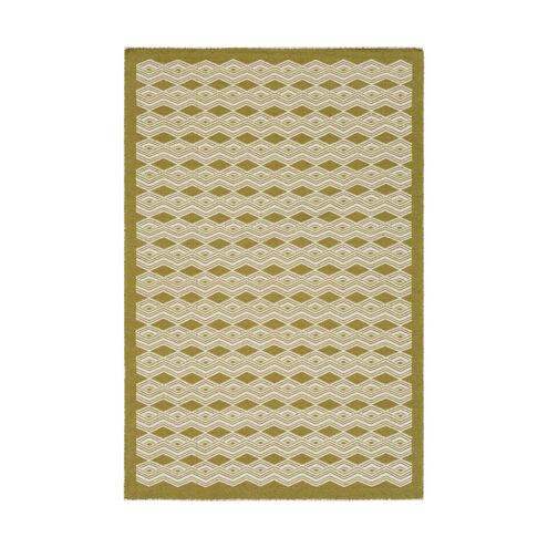 Agostina 90 X 60 inch Green and Neutral Area Rug, Wool and Cotton
