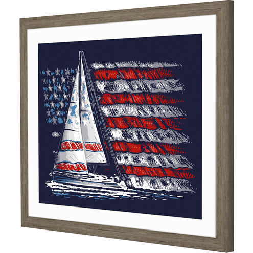 Sporting Blue and Red and White Framed Art