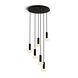 Combi LED 18 inch Matte Black Pendant Ceiling Light, Suspension / Flush Mount 2-in-1