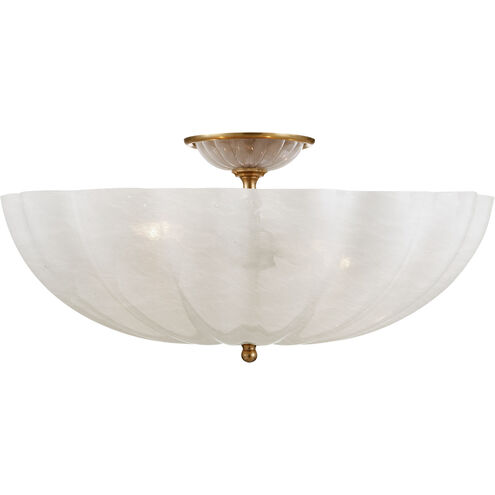 AERIN Rosehill 4 Light 21 inch Hand-Rubbed Antique Brass Semi-Flush Mount Ceiling Light, Large