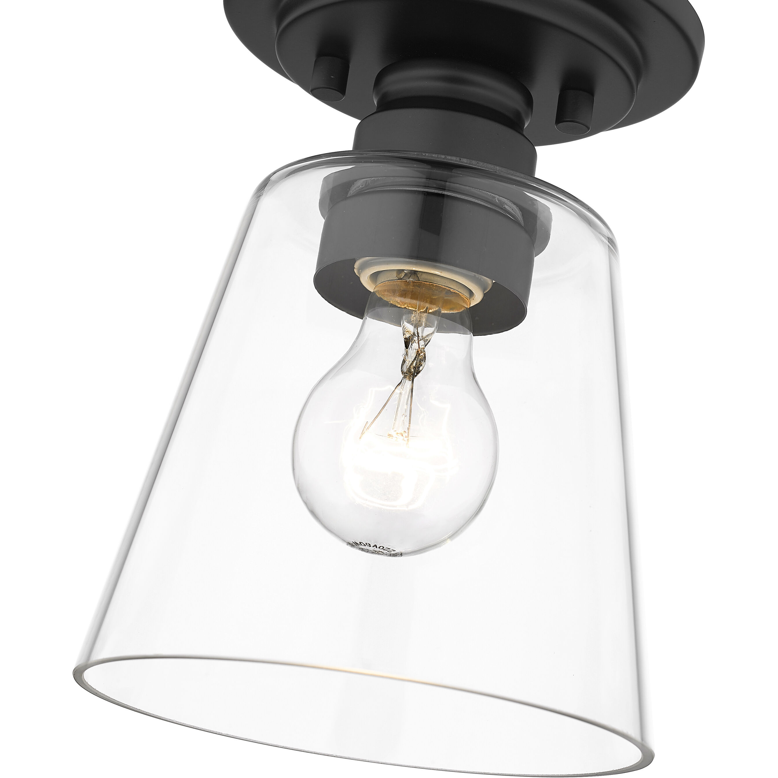 Annora 1 Light 7 inch Matte Black Flush Mount Ceiling Light