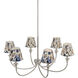 Yep Cambria 6 Light 33.25 inch Polished Nickel Chandelier Ceiling Light