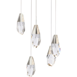 Martini LED 17 inch Polished Nickel Multi-Light Pendant Ceiling Light in Optic, Beyond