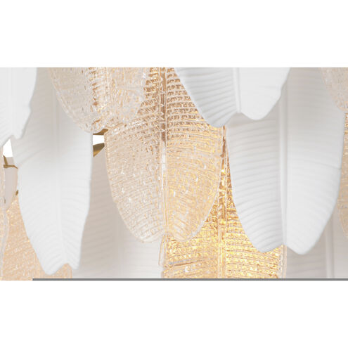 Saint Lucia 17 Light 32.09 inch White Ceramic Chandelier Ceiling Light, Large