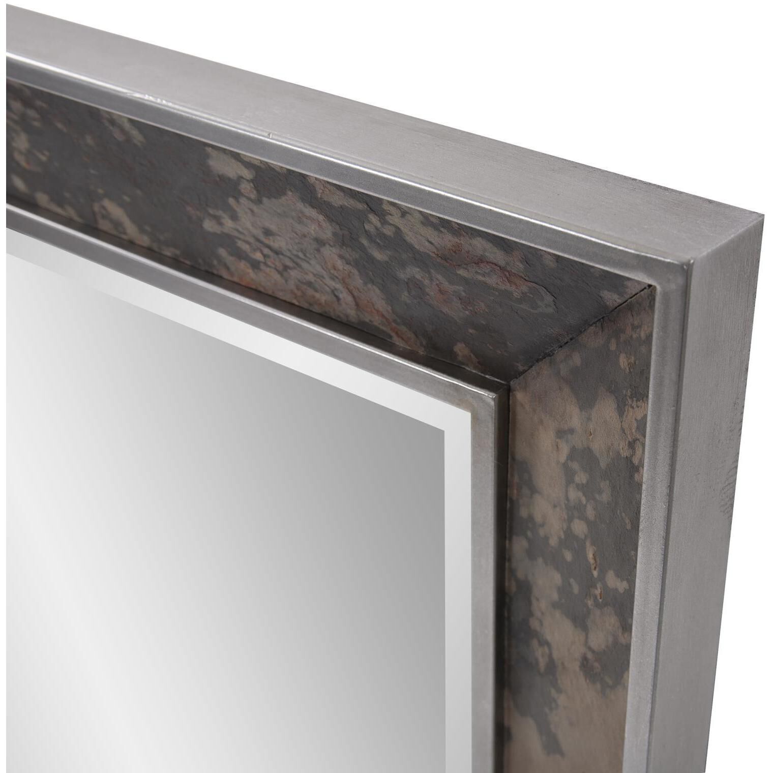 Mason 42 X 30 inch Slate and Silver Wall Mirror