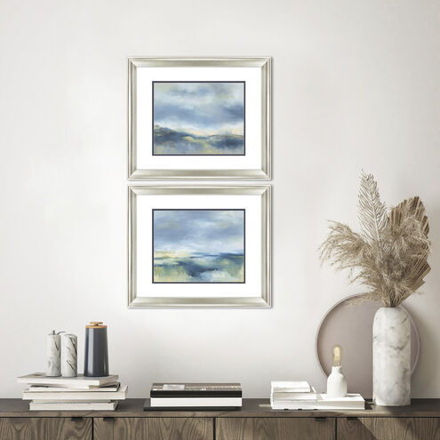 Abstract Blue and Yellow Framed Art