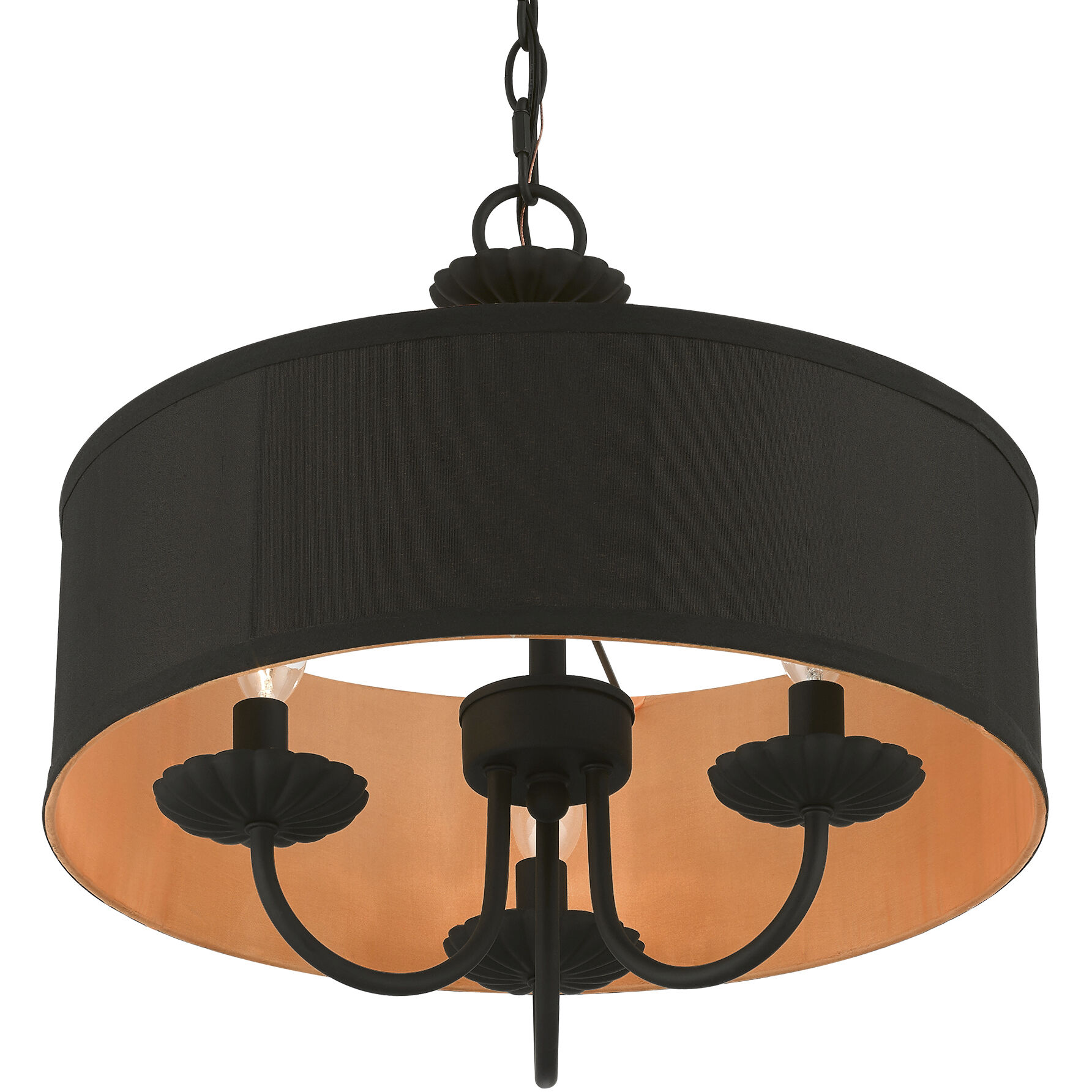 Winchester 3 Light 16 inch Black Pendant Chandelier Ceiling Light