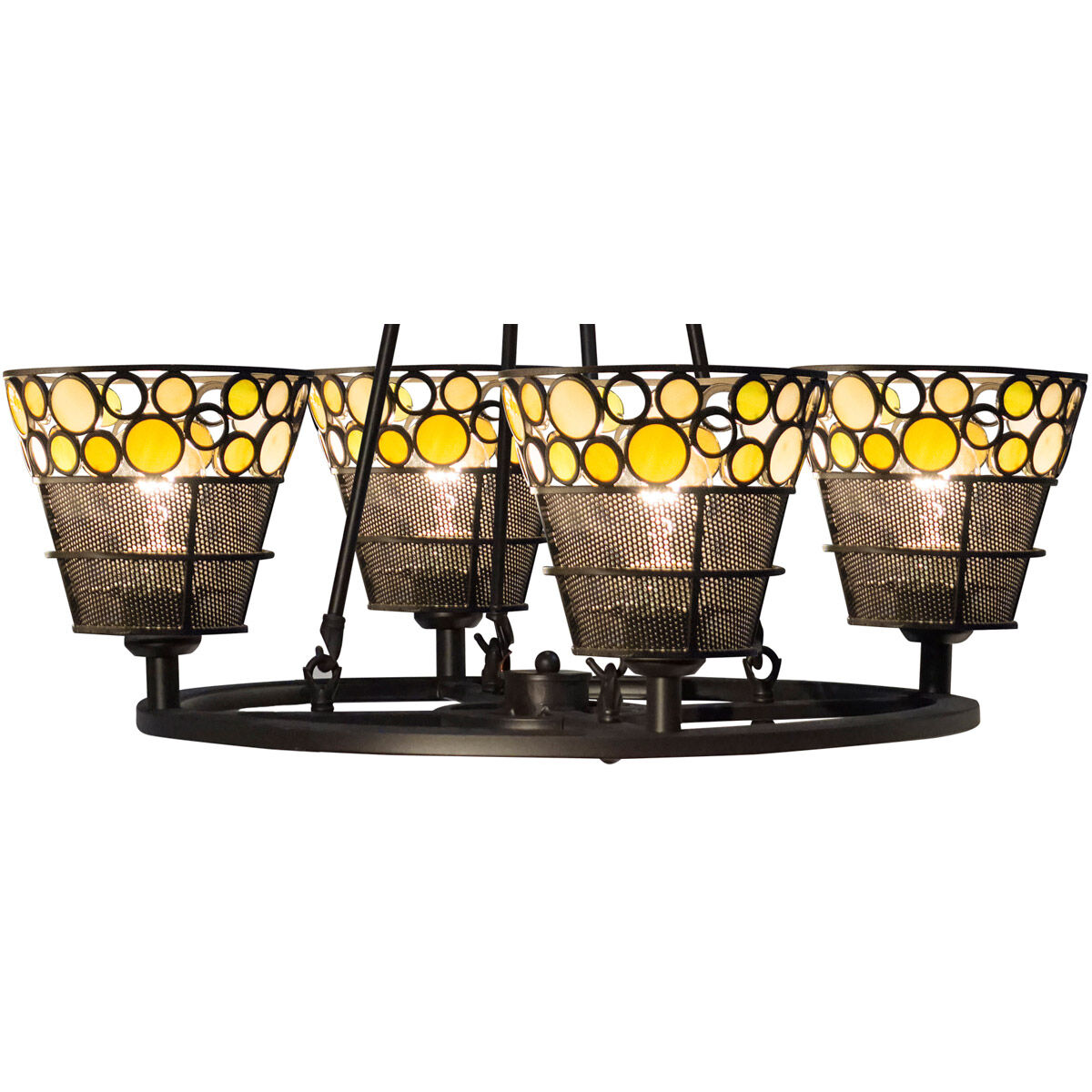 Evelyn 4 Light 27 inch Antique Bronze Pendant Ceiling Light