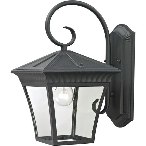Ridgewood 1 Light 15 inch Matte Textured Black Outdoor Wall Sconce, Medium