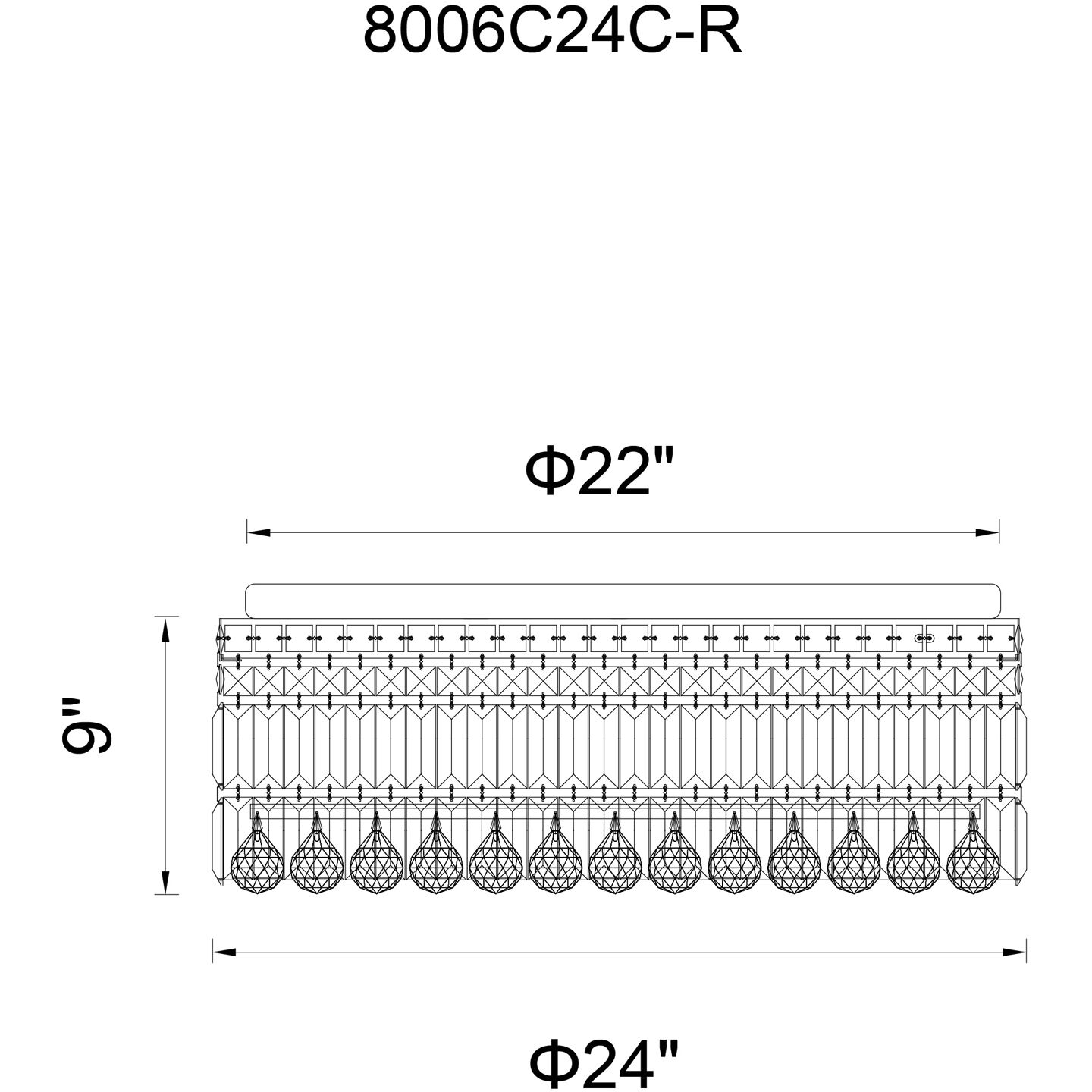 Colosseum 10 Light 24 inch Chrome Flush Mount Ceiling Light