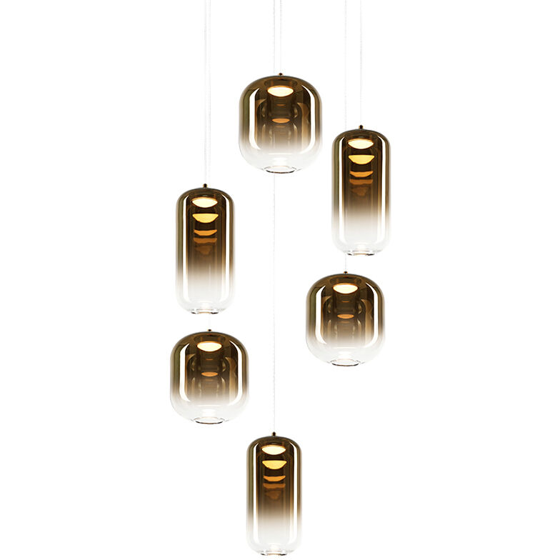 Refrax LED 17.38 inch Aged Gold Brass Pendant Ceiling Light
