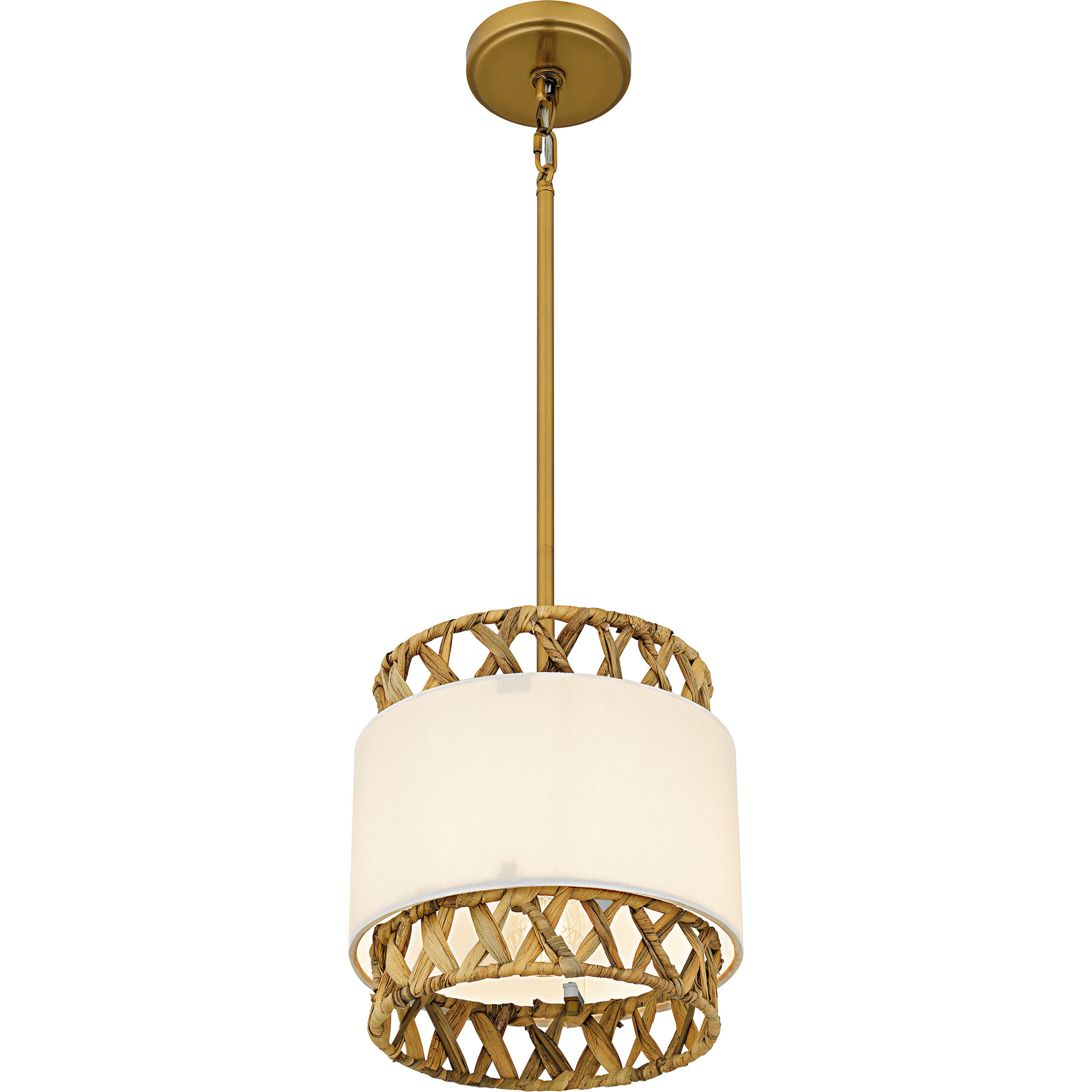 Kate 1 Light 10 inch Brushed Gold Mini Pendant Ceiling Light, Small