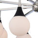 Bogart 8 Light 28 inch Matte Black with Polished Nickel Chandelier Ceiling Light