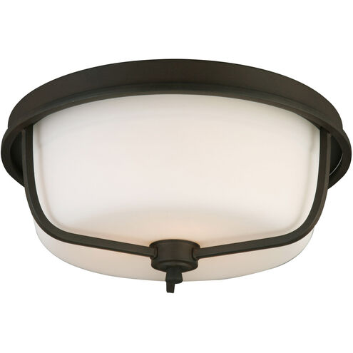 Mayview 3 Light 16 inch Matte Bronze Flush Mount Ceiling Light 