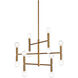 Ava LED 21 inch Vintage Bronze Chandelier Ceiling Light in Vintage Brass