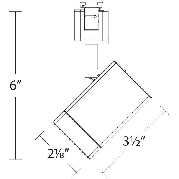 Ocularc 1 Light 120 White J Track Fixture Ceiling Light