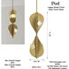 Pod LED 8.25 inch Legacy Brass Pendant Ceiling Light