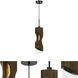 Zamora 1 Light 6 inch Smoky Wood Pendant Ceiling Light