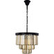 Sydney 9 Light 20 inch Matte Black Chandelier Ceiling Light, Urban Classic