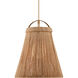 Parnell 1 Light 27.75 inch Natural/Beige/Frosted White Pendant Ceiling Light