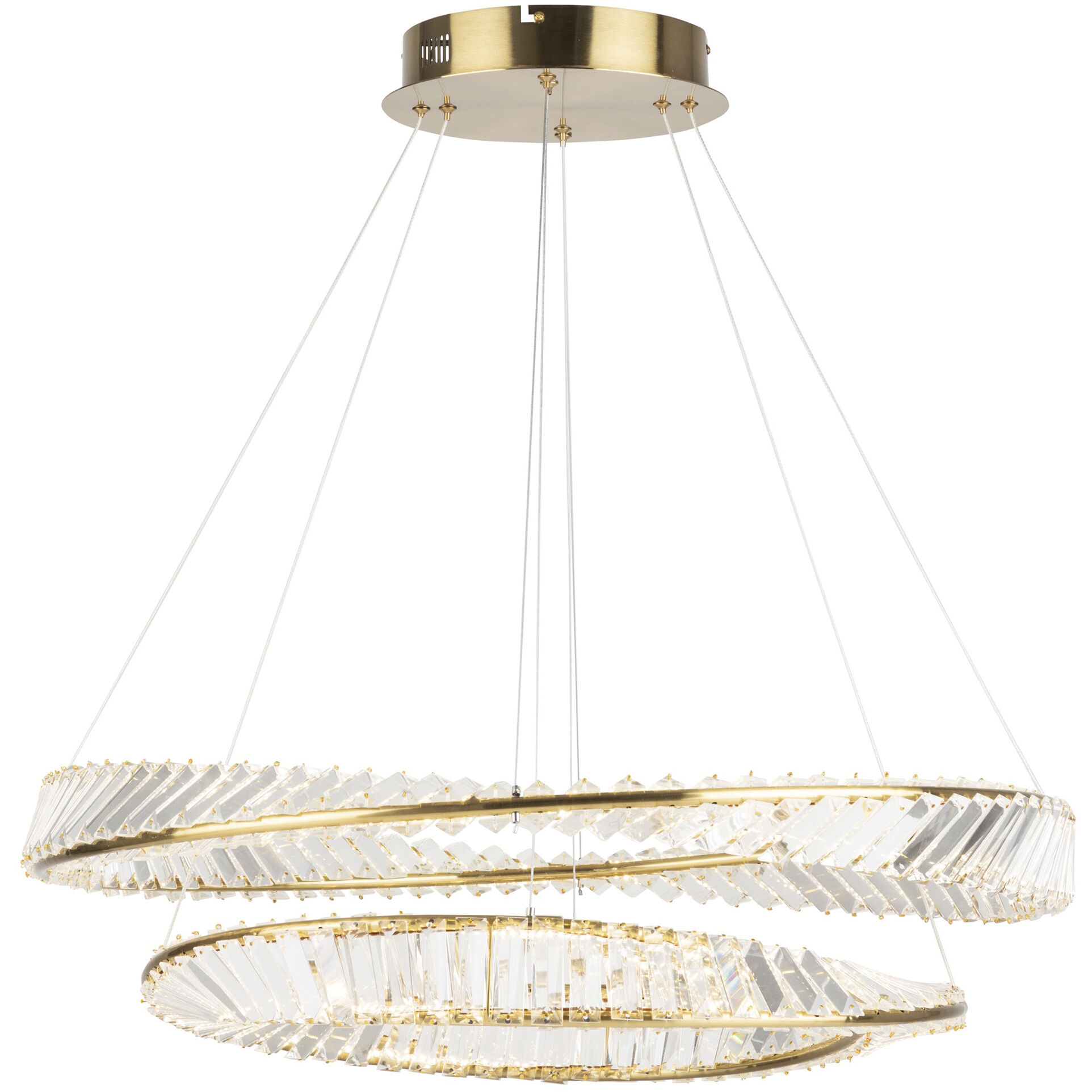 Stella 31.5 inch Brushed Brass Down Chandelier Ceiling Light