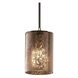 Fusion LED 4 inch Brushed Nickel Pendant Ceiling Light in 700 Lm LED, White Cord, Cylinder with Flat Rim, Mercury Fusion