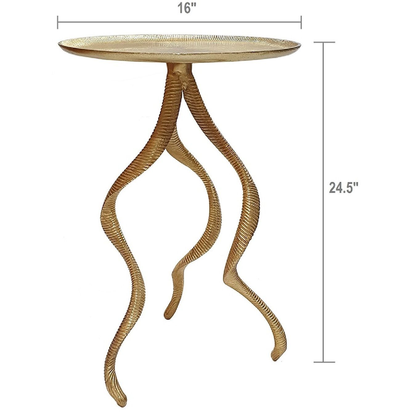 Antler 16.1 inch Gold Side Table
