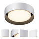Echo LED 13 inch White and Black Flush Mount Ceiling Light in White/Black