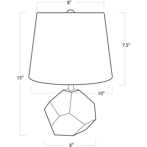 Celeste 15 inch 40.00 watt Clear Mini Lamp Portable Light