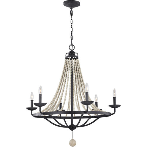 Sean Lavin Nori 6 Light 32.5 inch Dark Weathered Zinc / Driftwood Grey Chandelier Ceiling Light