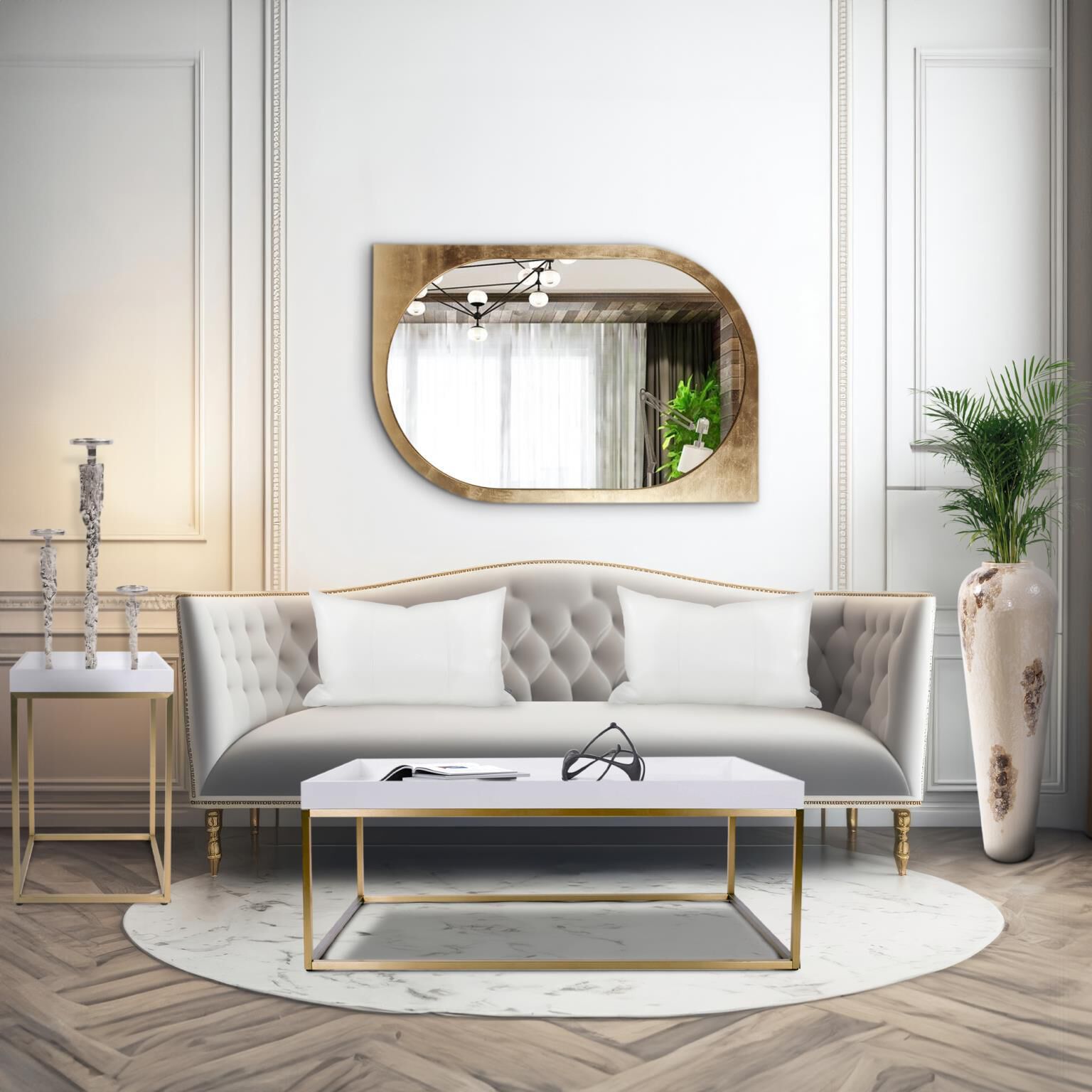 Golden Klimt 48 X 31.5 inch Gold Leaf Mirror