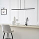 Mick De Giulio Stagger LED 48 inch Nightshade Black Linear Suspension Ceiling Light, Integrated LED