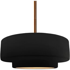 Radiance 1 Light 14.5 inch Carbon Matte Black and Champagne Gold and Brushed Brass Pendant Ceiling Light