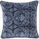 Patterned 20 X 6 inch Blue Pillow
