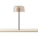Yurei 14 inch 14.00 watt Matte Black Co-Working Lamp Portable Light in Acrylic Tea Brown