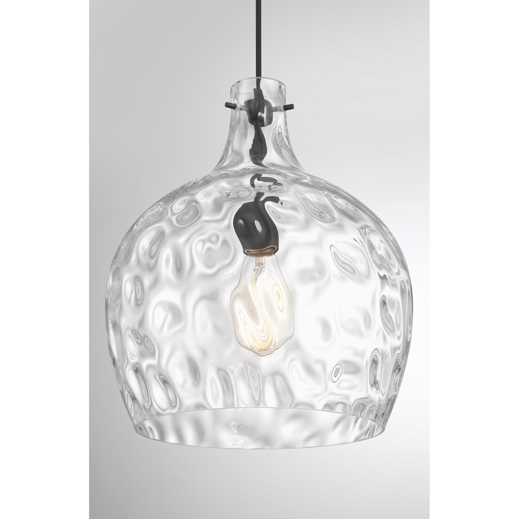 Coastal 1 Light 12.75 inch Matte Black Pendant Ceiling Light