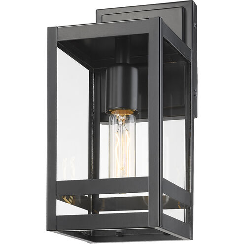 Nuri 1 Light 13.5 inch Black Outdoor Wall Light