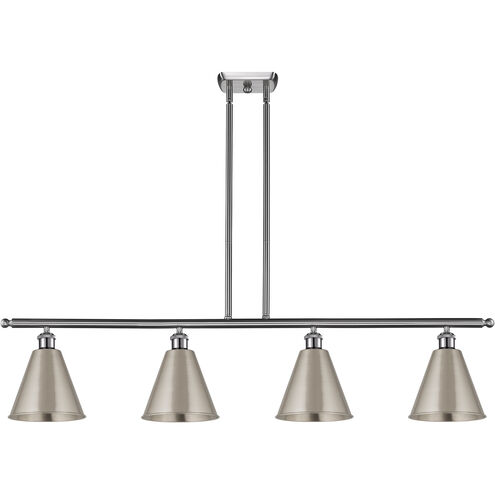 Ballston Cone 4 Light 48 inch Brushed Satin Nickel Island Light Ceiling Light
