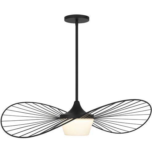 New Wave LED 34 inch Sand Black Outdoor Pendant