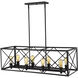 Brooklyn 8 Light 39 inch Matte Black Island Pendant Ceiling Light