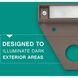 Nuvi 12v 1.10 watt Bronze Landscape Deck Sconce