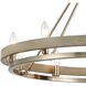 Ramsey 10 Light 34 inch Satin Nickel with Beechwood Chandelier Ceiling Light