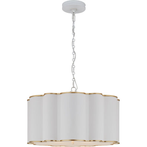 Alexa Hampton Markos 4 Light 26 inch White with Gild Hanging Shade Ceiling Light, Large