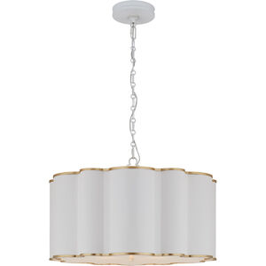 Alexa Hampton Markos 4 Light 26 inch White with Gild Hanging Shade Ceiling Light, Large