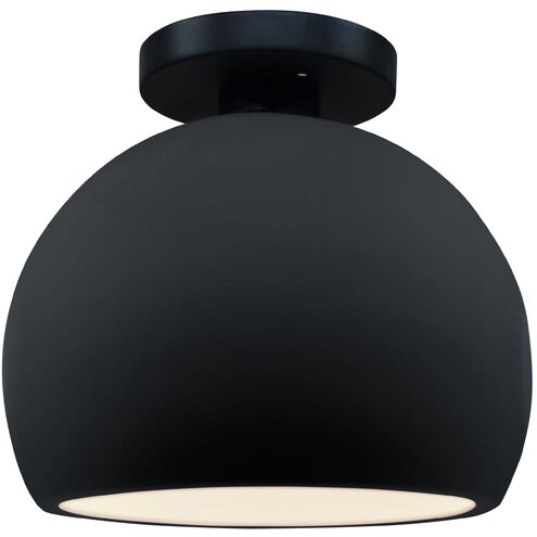 Radiance LED 7 inch Gloss Black and Matte Black Semi Flush Ceiling Light