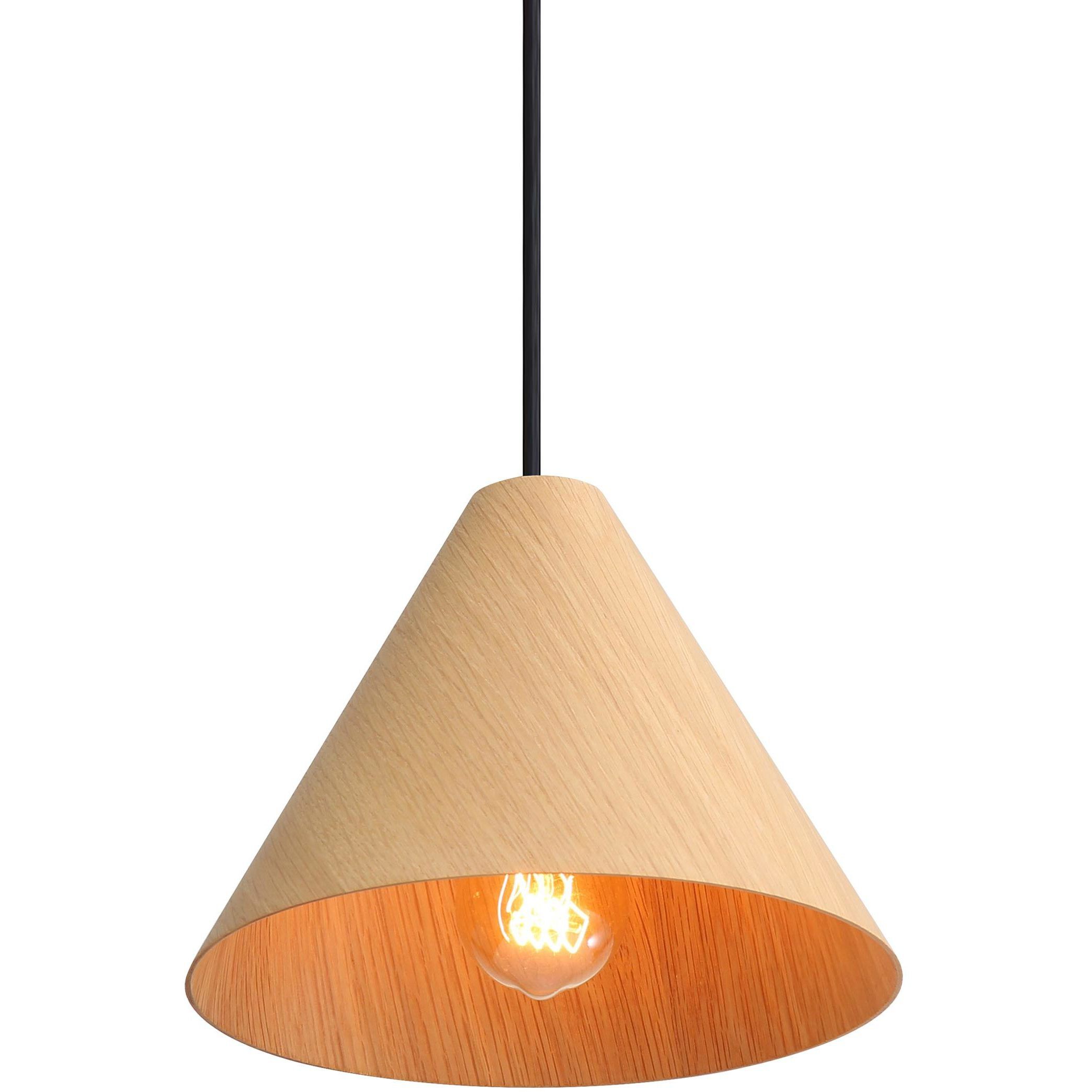 Conique Pendant Ceiling Light in Light Walnut