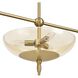 Fiorello 9 Light 54 inch Brushed Gold Linear Chandelier Ceiling Light